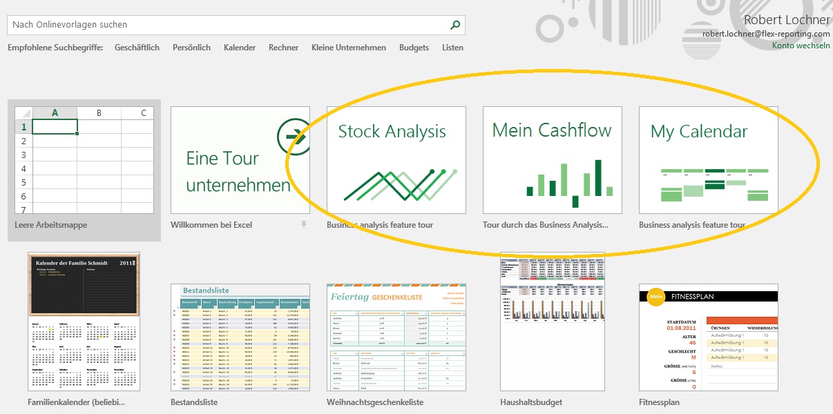 0-1 Excel 2016 Power Pivot Templates