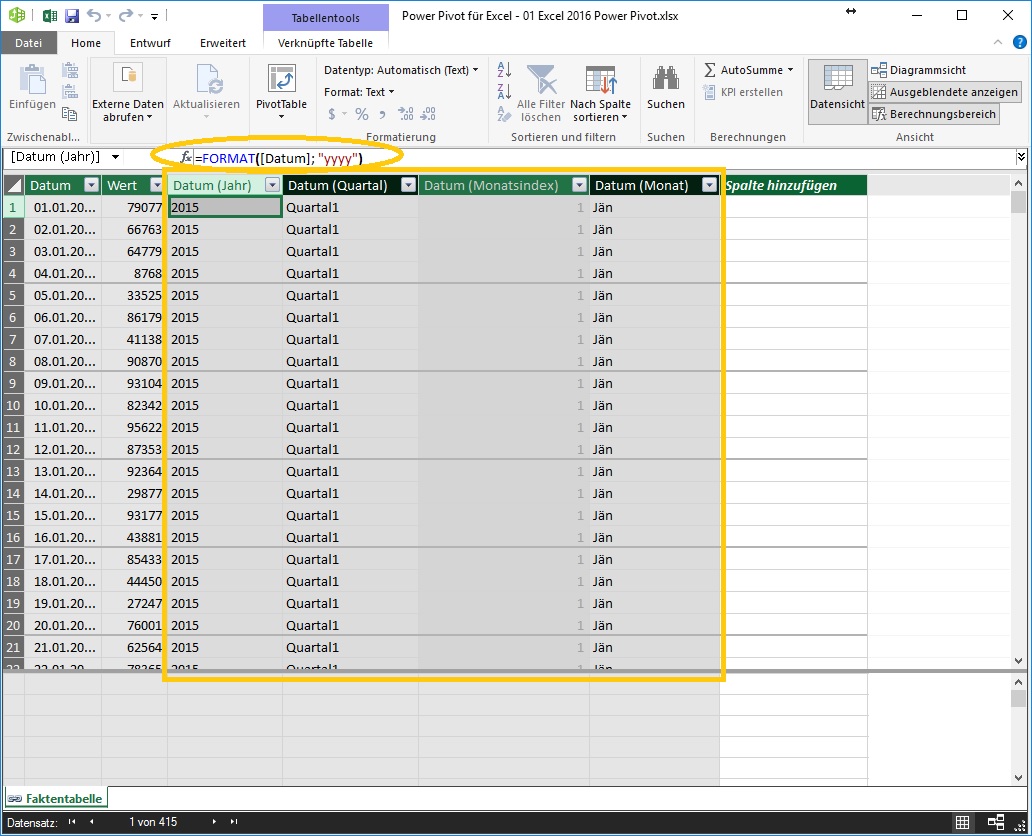 1-3 Excel 2016 Power Pivot Calculated Columns