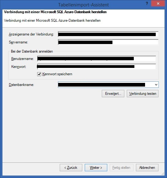 Anbindung Anmeldedialog