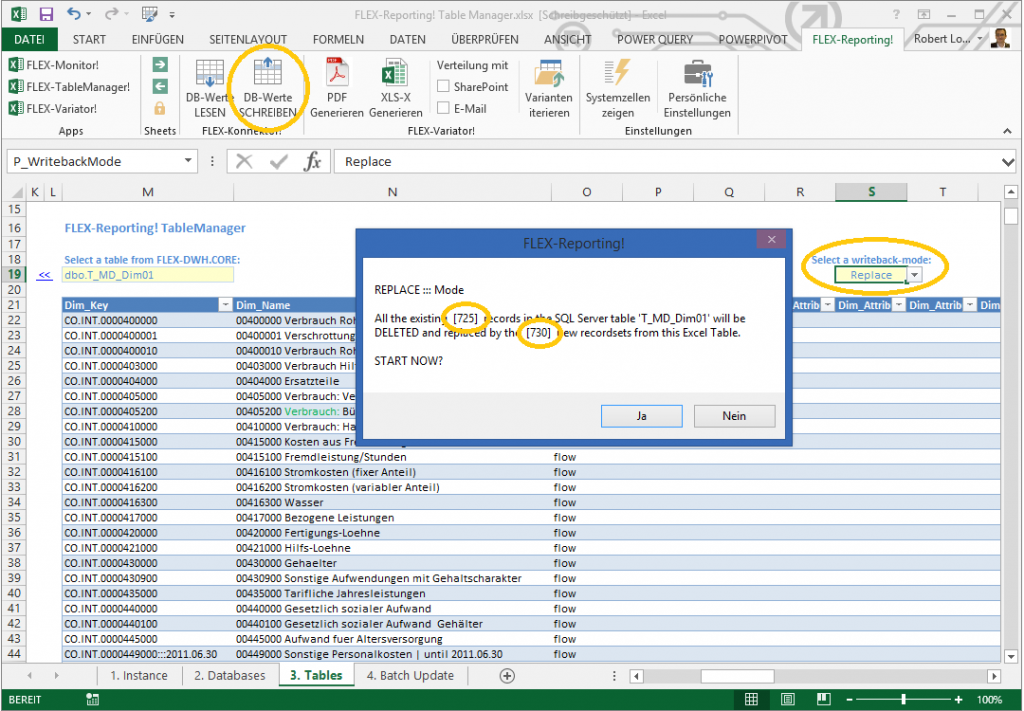 3. Tables Writeback Message